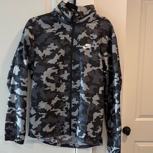 Nike Black and Gray Camo Jacket